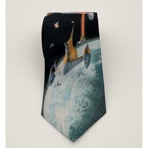 STAR WARS : Space Battle ~ Necktie Officially Licensed Pop Culture Tie USA Made